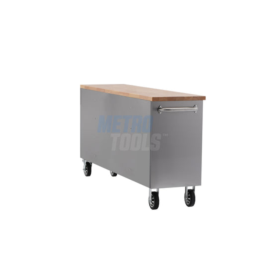 72" Stainless Steel 15 Drawer Roller Tool Cabinet and Workbench