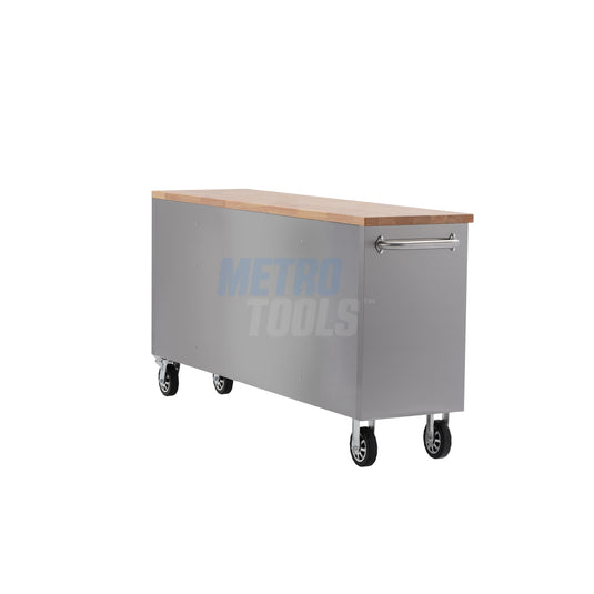 72" Stainless Steel 15 Drawer Roller Tool Cabinet and Workbench