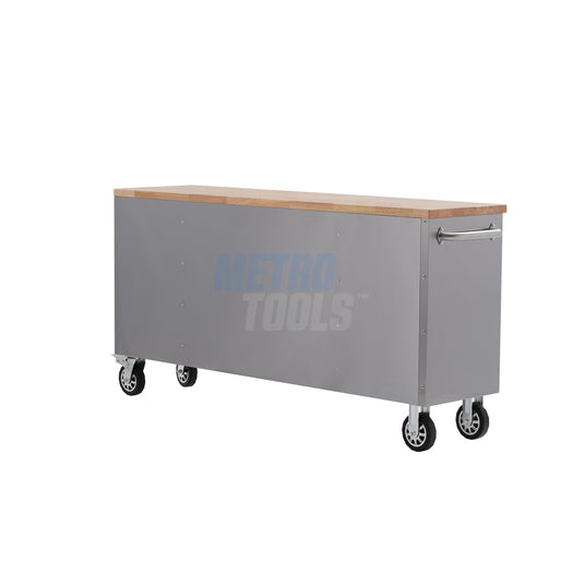 72" Stainless Steel 15 Drawer Roller Tool Cabinet and Workbench