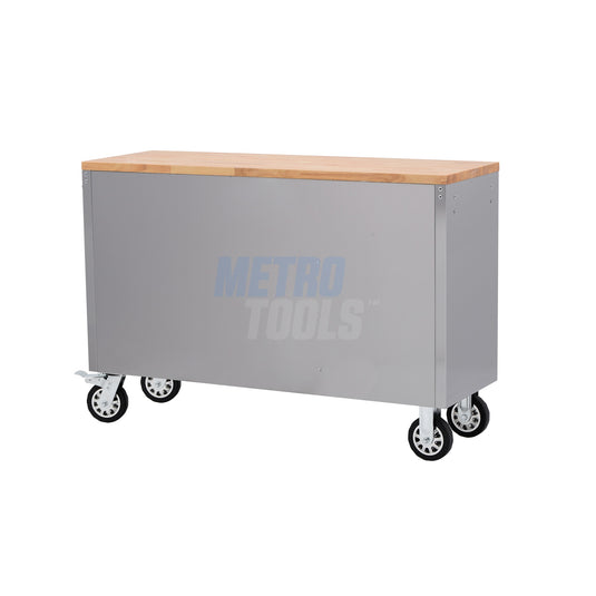 55" Stainless Steel 10 Drawer Roller Tool Cabinet and Workbench