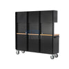 72" black with overhead cabinet