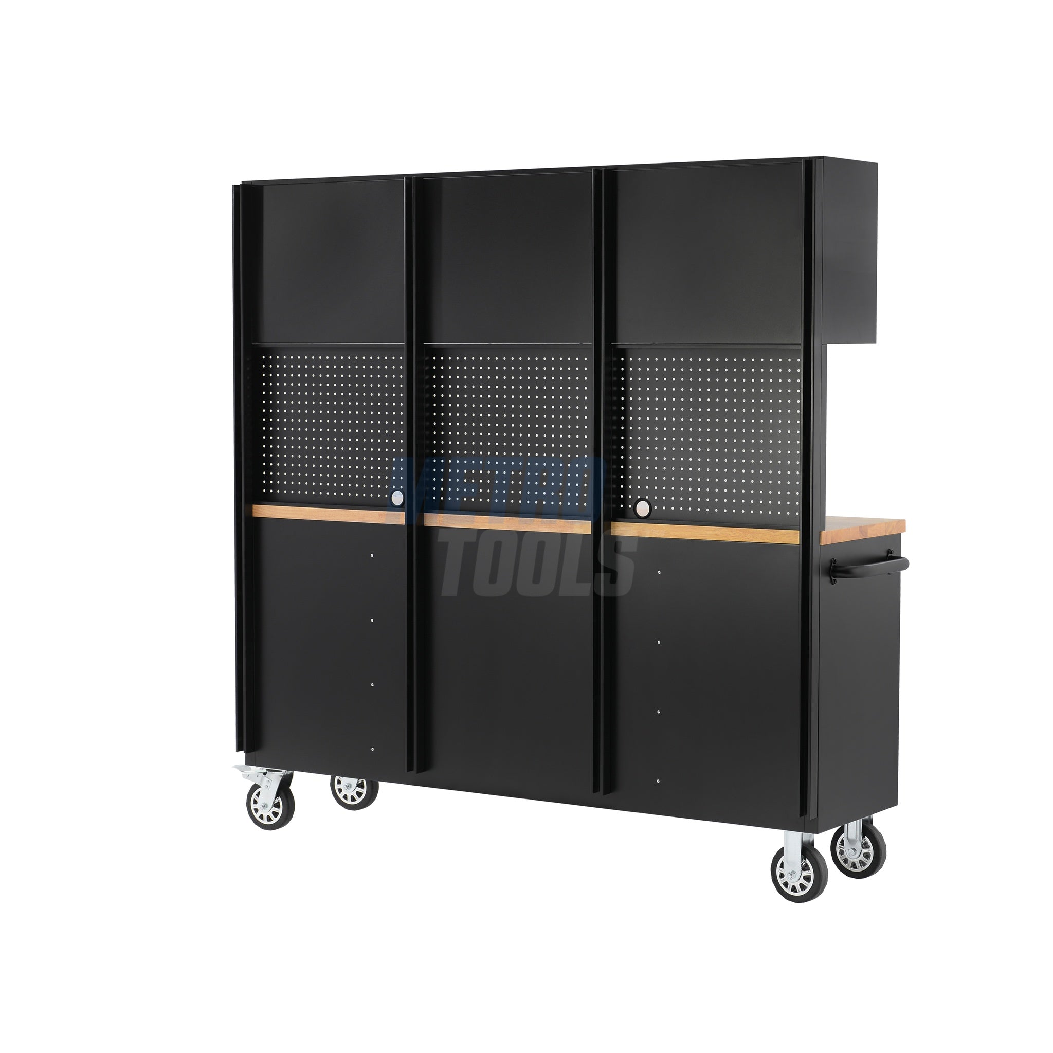 72" black with overhead cabinet