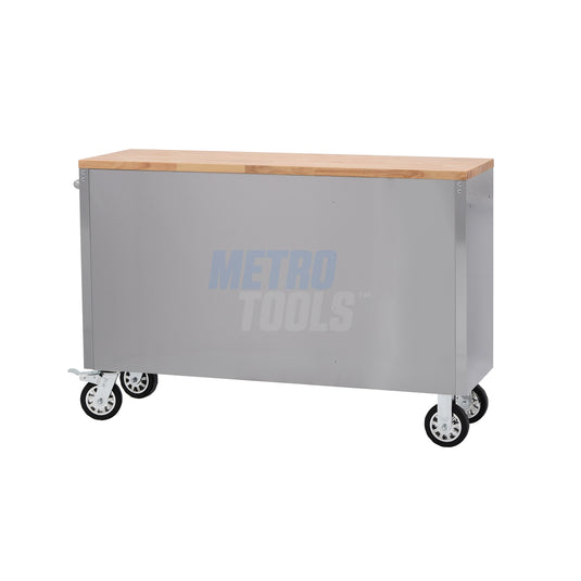 55" Stainless Steel 10 Drawer Roller Tool Cabinet and Workbench