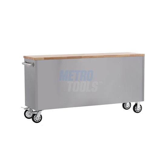 72" Stainless Steel 15 Drawer Roller Tool Cabinet and Workbench