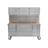 72" stainless steel with overhead cabinet
