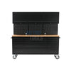 72" black with overhead cabinet