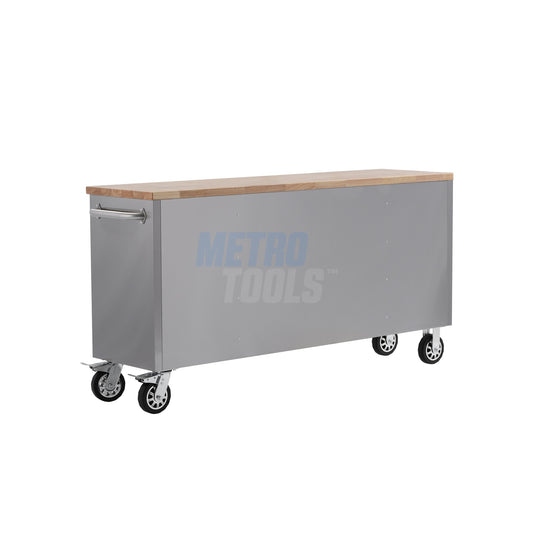 72" Stainless Steel 15 Drawer Roller Tool Cabinet and Workbench