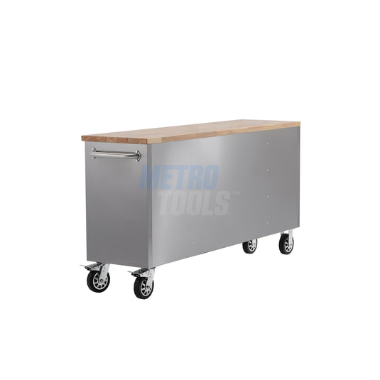 72" Stainless Steel 15 Drawer Roller Tool Cabinet and Workbench