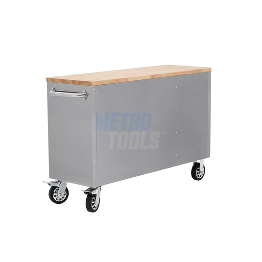 55" Stainless Steel 10 Drawer Roller Tool Cabinet and Workbench