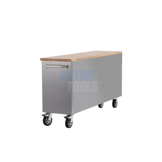 72" Stainless Steel 15 Drawer Roller Tool Cabinet and Workbench