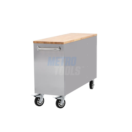 55" Stainless Steel 10 Drawer Roller Tool Cabinet and Workbench