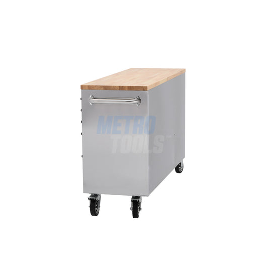 55" Stainless Steel 10 Drawer Roller Tool Cabinet and Workbench