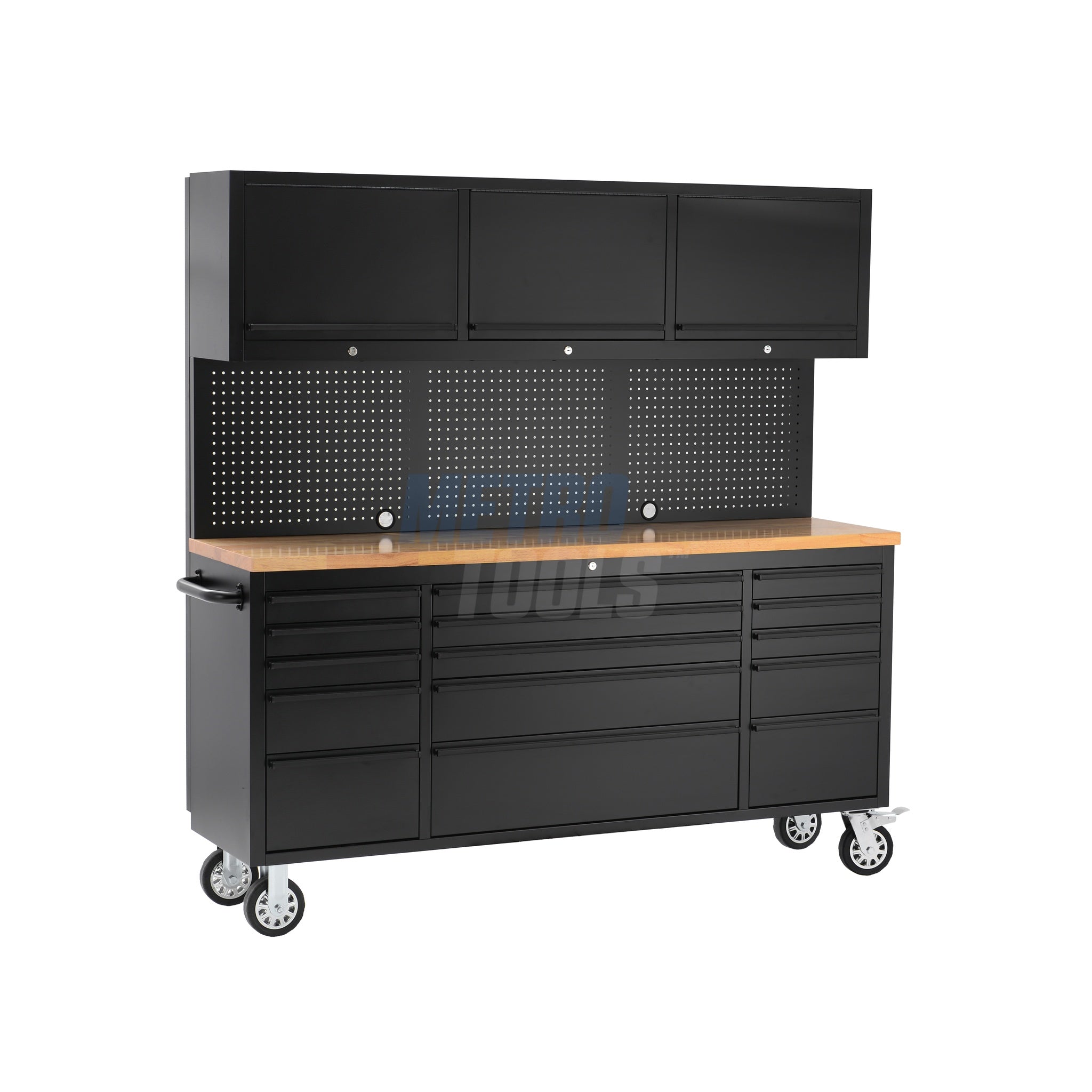 72" black with overhead cabinet