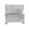72" stainless steel with overhead cabinet