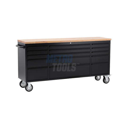 72" Black Tool Cabinet and Workbench