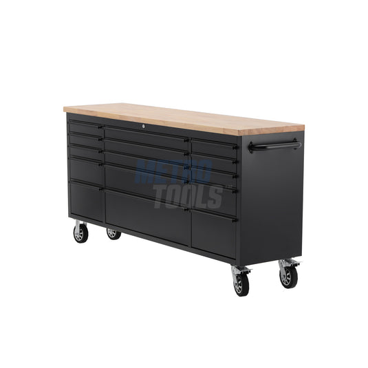 72" Black Tool Cabinet and Workbench