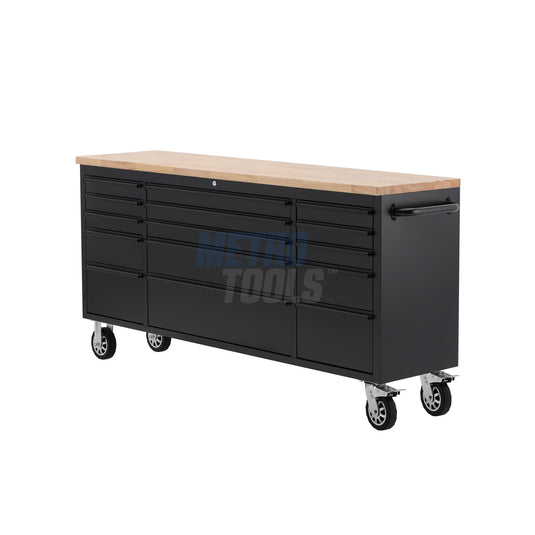 72" Black Tool Cabinet and Workbench