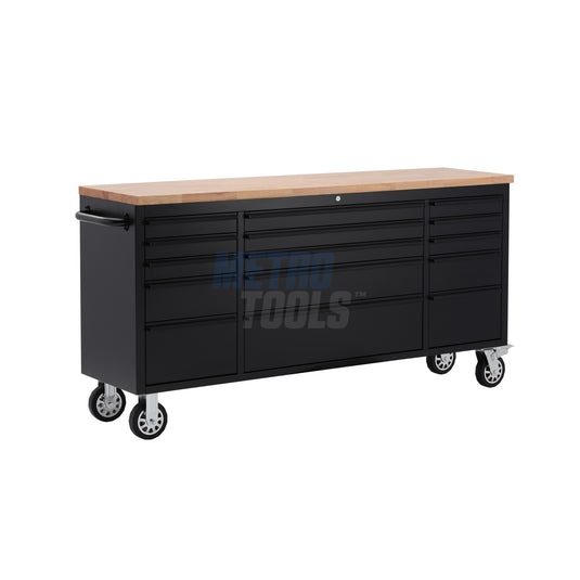 72" Black Tool Cabinet and Workbench