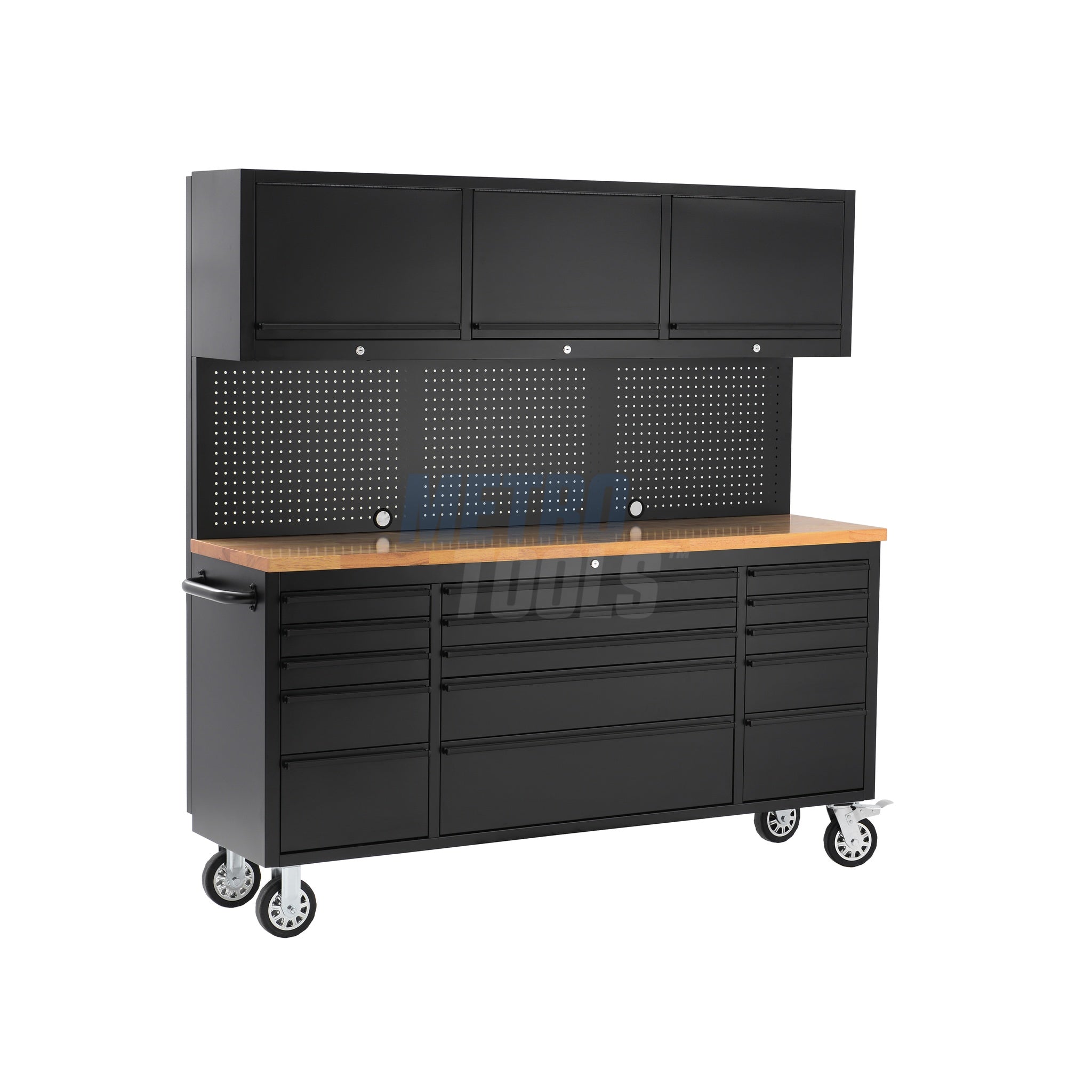 72" black with overhead cabinet