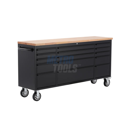 72" Black Tool Cabinet and Workbench