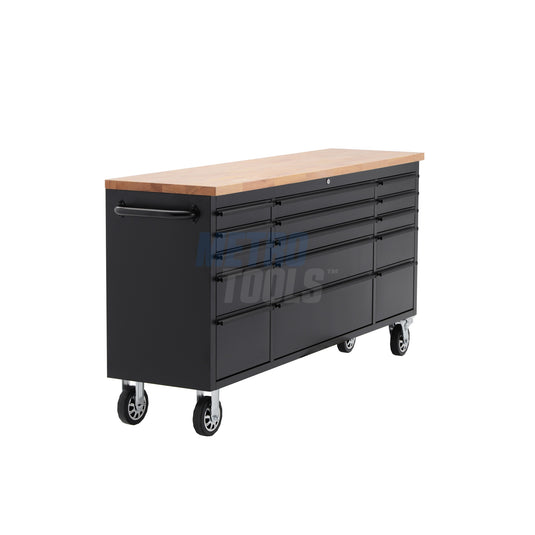 72" Black Tool Cabinet and Workbench
