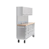 72" stainless steel with overhead cabinet