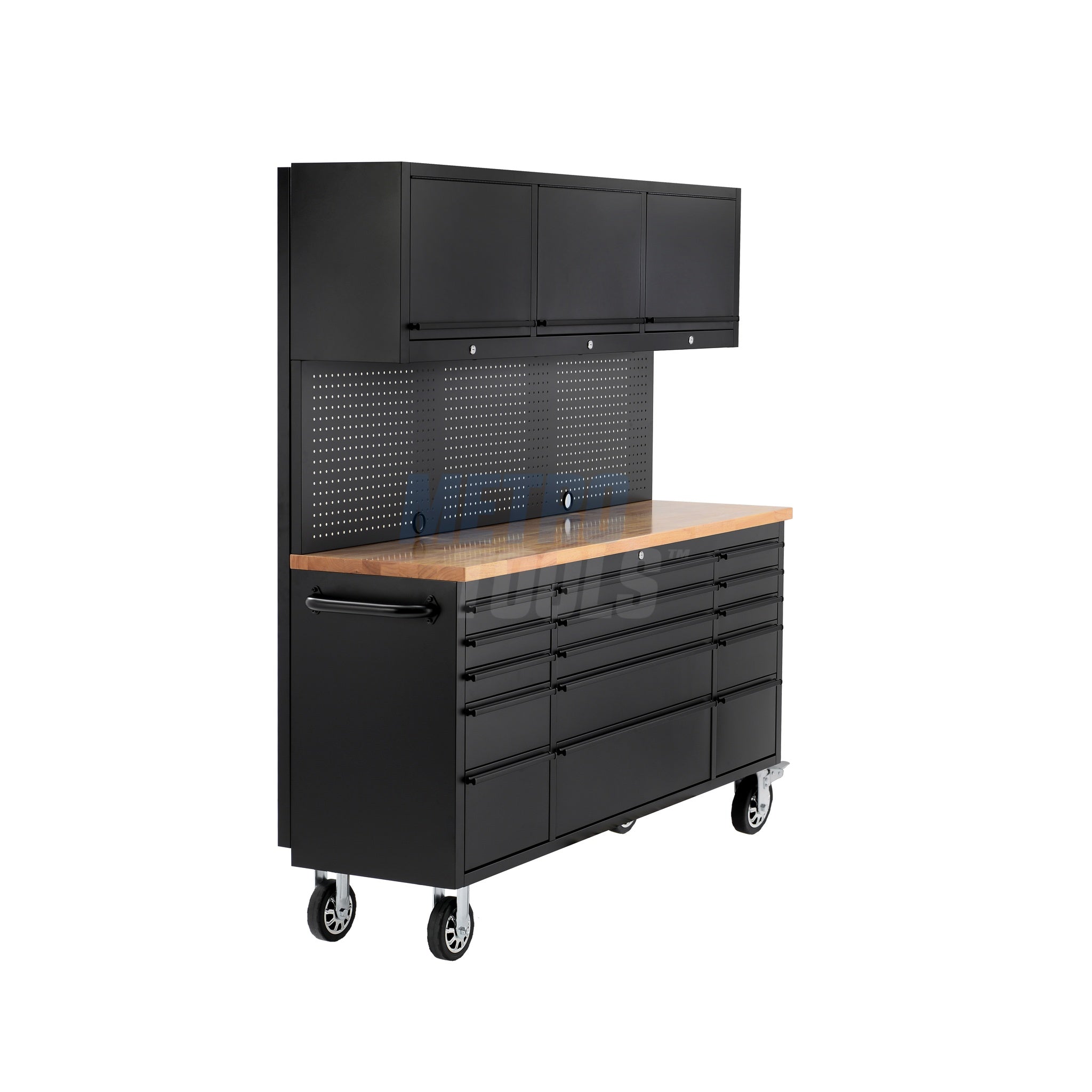 72" black with overhead cabinet