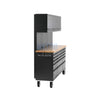 72" black with overhead cabinet