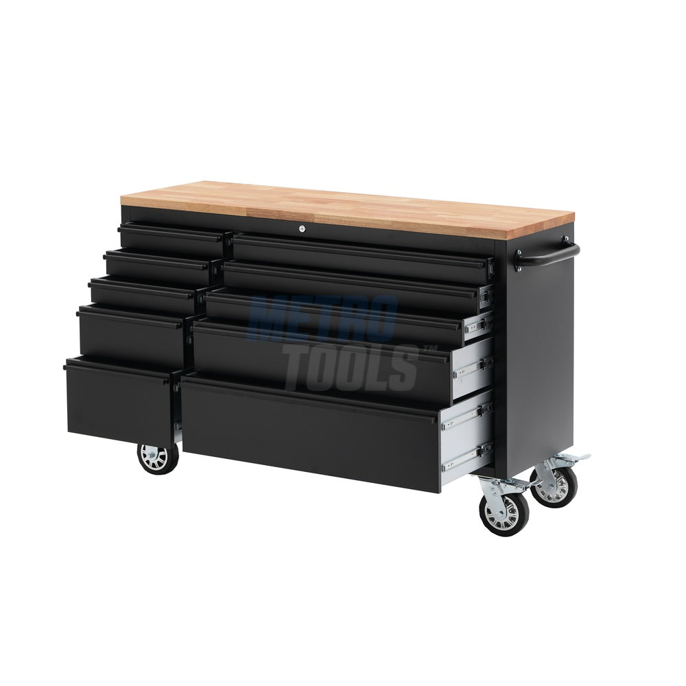 55" Black Tool Cabinet and Workbench