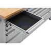55" Stainless Steel 10 Drawer Roller Tool Cabinet and Workbench