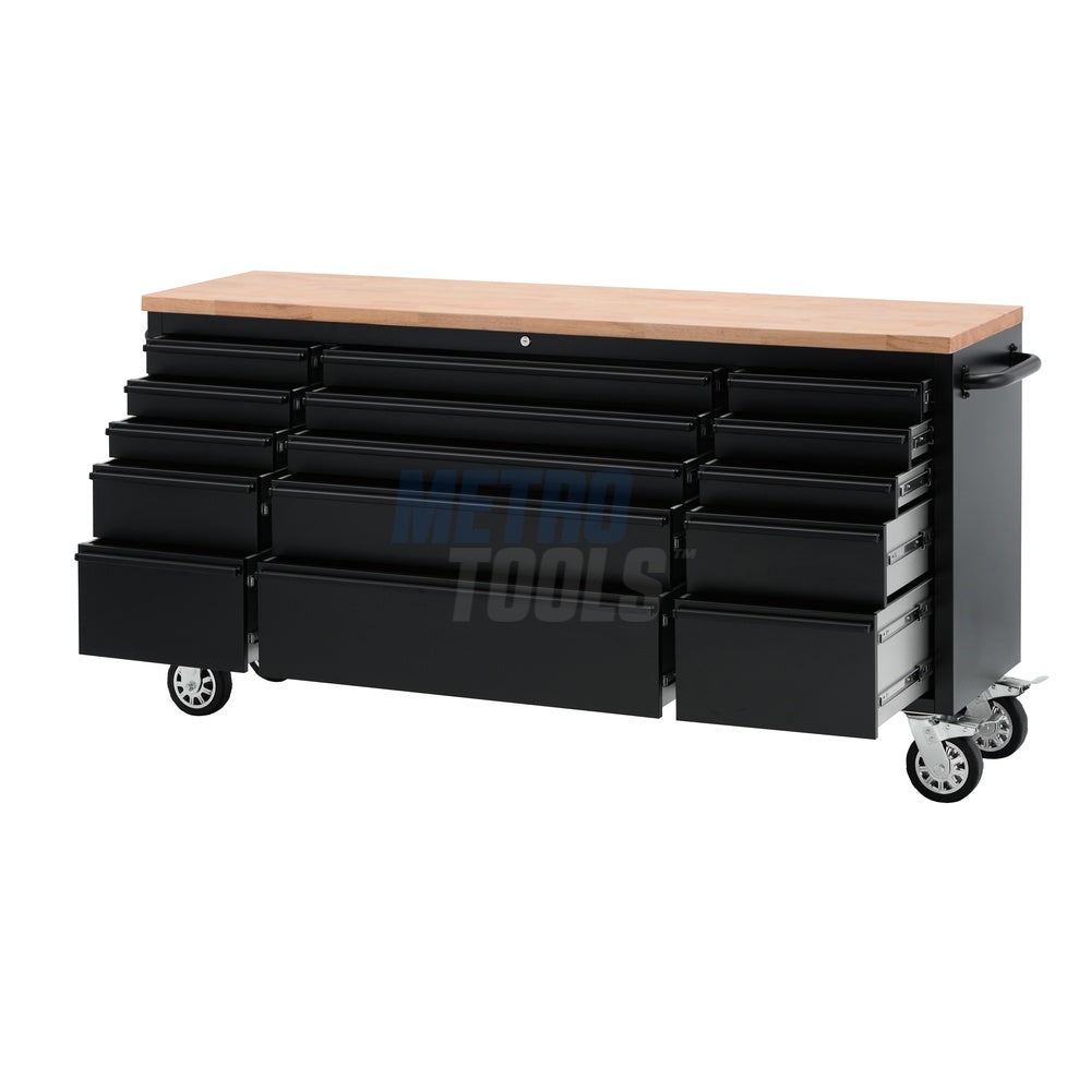 72" Black Tool Cabinet and Workbench
