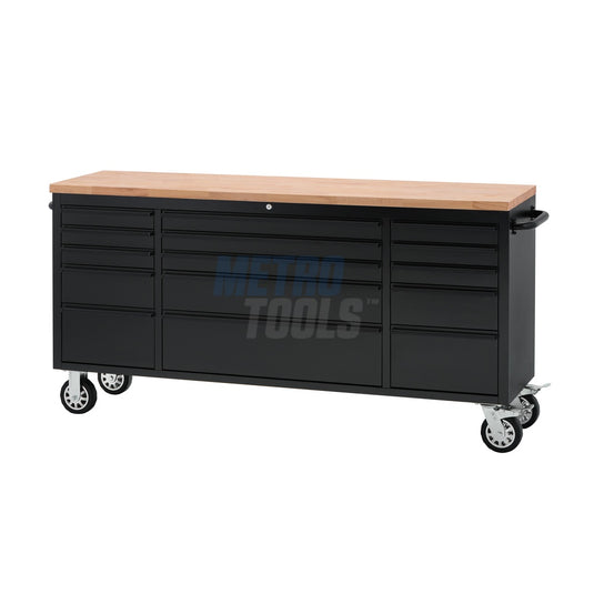 72" Black Tool Cabinet and Workbench