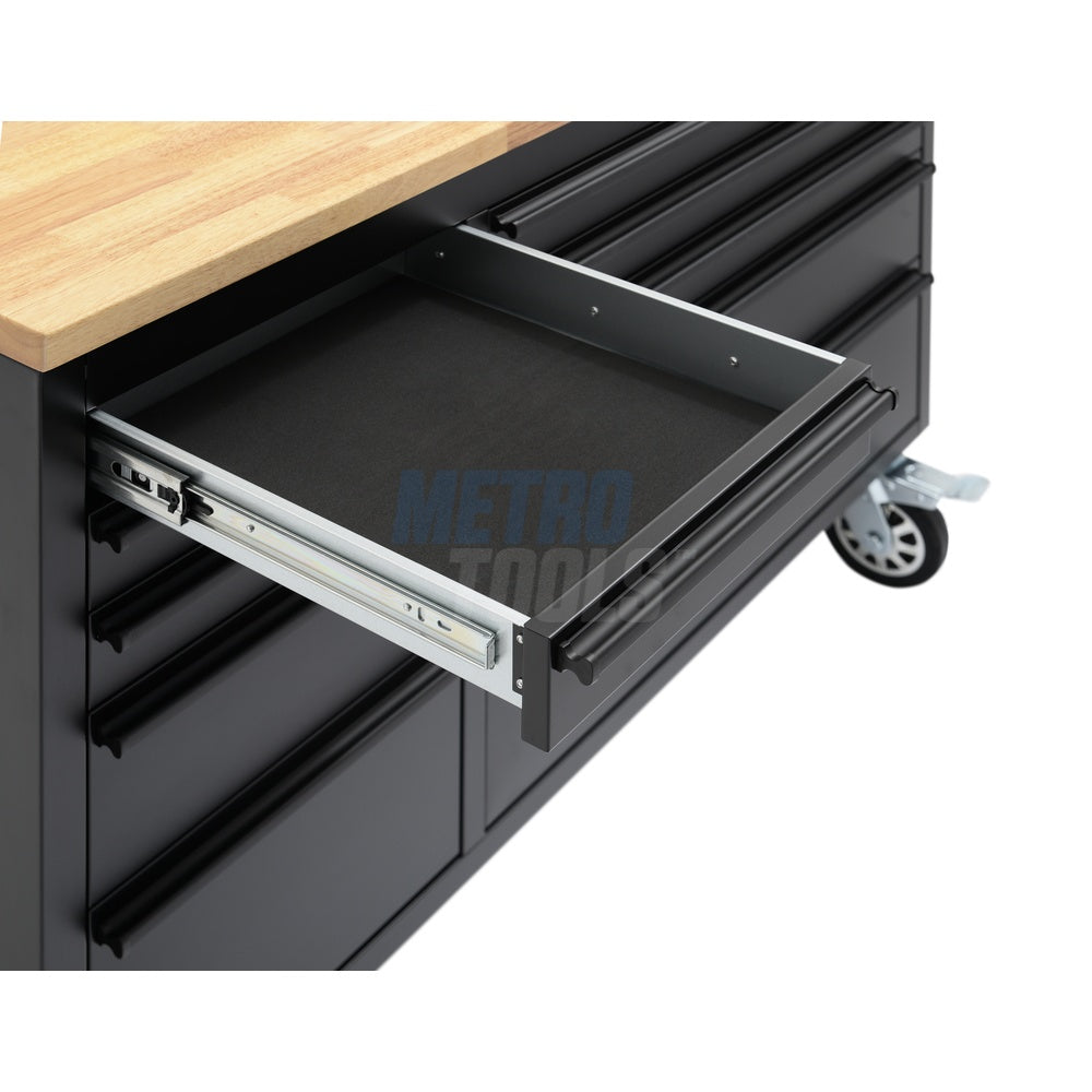 72" black with overhead cabinet