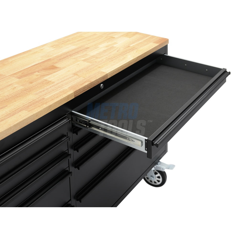 72" black with overhead cabinet