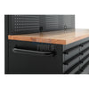 72" black with overhead cabinet