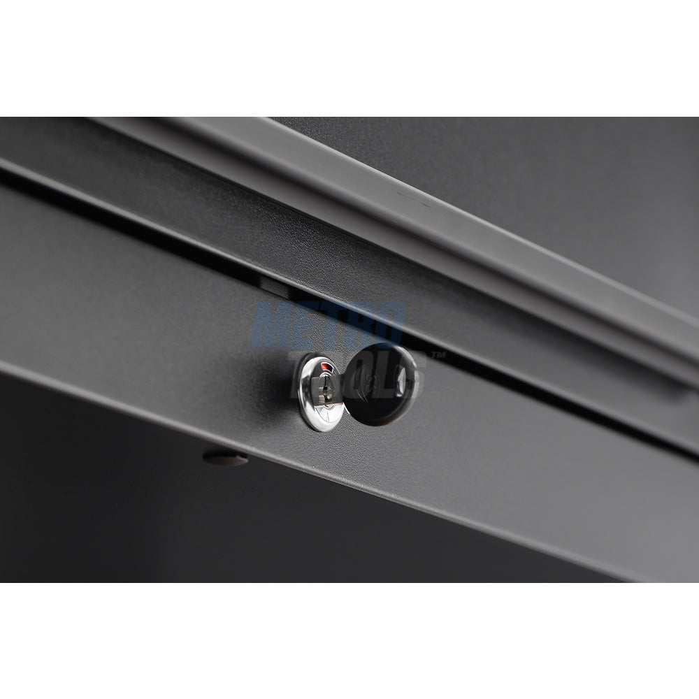 72" black with overhead cabinet