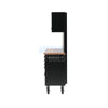 72" black with overhead cabinet