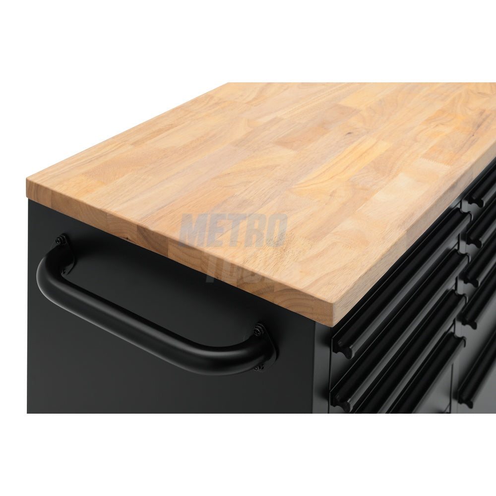 72" black with overhead cabinet