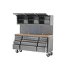 72" stainless steel with overhead cabinet