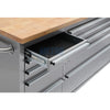 72" stainless steel with overhead cabinet