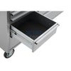 72" stainless steel with overhead cabinet