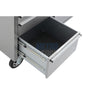 72" stainless steel with overhead cabinet