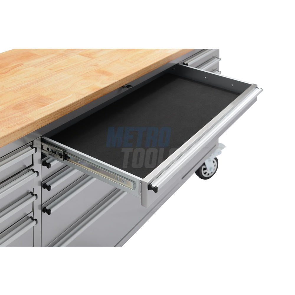 72" stainless steel with overhead cabinet